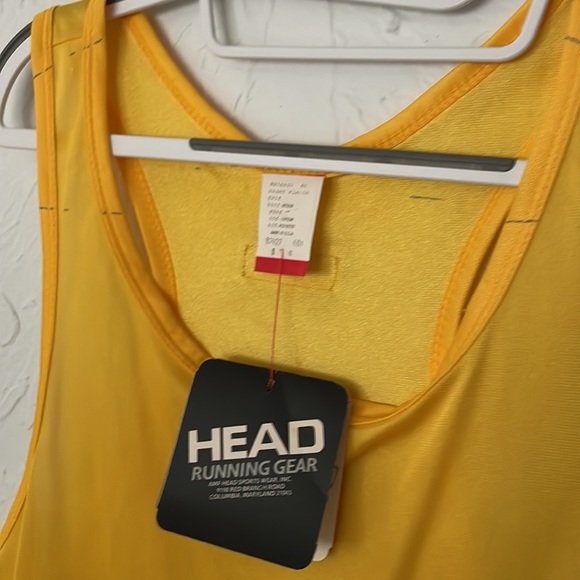 Vintage 90s head yellow, mesh mix running tank top size medium - Picture 3 of 4